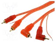 Cable; RCA plug x2,RCA plug x2 angled,control; 5m 