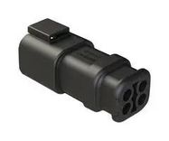 STRAIN RELIEF, 4POS, THERMOPLASTIC, BLK