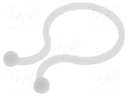Cable clips; 25.4mm; polyamide; natural; Cable P-clips ESSENTRA