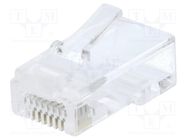 Plug; RJ45; Cat: 6; unshielded,pass through; Layout: 8p8c; straight LOGILINK