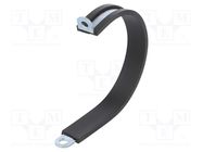 Fixing clamp; ØBundle : 54mm; W: 12mm; steel; Cover material: EPDM MPC INDUSTRIES