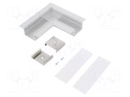 Connector 90°; silver; aluminium; anodized; VARIO30-05 TOPMET