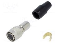 Connector: circular; push-pull; plug; PIN: 10; 2A; HR10; soldering HIROSE