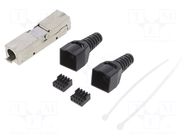 Coupler; Cat: 6a; shielded; 8p8c; 22AWG÷26AWG; for cable; straight LOGILINK