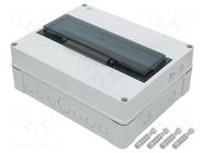 Enclosure: for modular components; IP65; light grey; HERMETICA ELEKTRO-PLAST NASIELSK