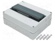 Enclosure: for modular components; IP65; light grey; HERMETICA ELEKTRO-PLAST NASIELSK