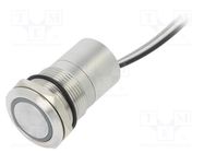 Switch: capacitive; Pos: 2; SPST-NC; 0.01A/12VDC; IP68; ON-(OFF) BULGIN