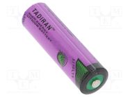 Battery: lithium (LTC); AA; 3.6V; 2400mAh; non-rechargeable TADIRAN