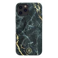 Kingxbar Marble Series case decorated printed marble iPhone 12 mini black, Kingxbar