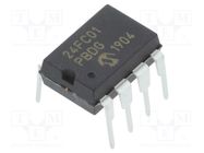 IC: EEPROM memory; 1kbEEPROM; I2C; 128x8bit; 1.7÷5.5V; 1MHz; DIP8 MICROCHIP TECHNOLOGY