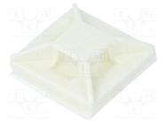 Holder; self-adhesive; polyamide; white; Tie width: 2.5mm; Ht: 4mm PANDUIT