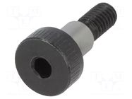 Shoulder screw; steel; M4; 0.7; Thread len: 8mm; hex key; HEX 2.5mm ELESA+GANTER