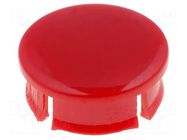 Cap; red; Mounting: push-in; plastic MENTOR