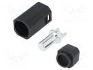 Plug; DC supply; AS250; male; PIN: 1; for cable; soldering; black AMASS