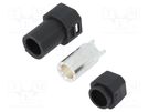Plug; DC supply; AS250; female; PIN: 1; for cable; soldering; black AMASS