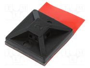 Holder; self-adhesive; polyamide; UL94V-2; black; Tie width: 2.7mm HELLERMANNTYTON