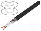 Wire; UNITRONIC® Li2YCYv (TP); 1x2x0.5mm2; PVC; black; 50V LAPP