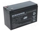 Re-battery: acid-lead; 12V; 7.2Ah; AGM; maintenance-free; EPL EUROPOWER