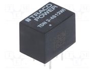 Converter: DC/DC; 3W; Uin: 18÷75V; Uout: 12VDC; Iout: 250mA; DIP; TDN3 TRACO POWER