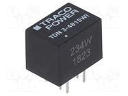 Converter: DC/DC; 3W; Uin: 18÷75V; Uout: 24VDC; Iout: 125mA; DIP; TDN3 TRACO POWER