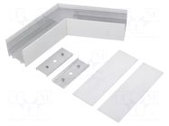 Connector 120°; white; aluminium; VARIO30-02 TOPMET