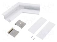 Connector 120°; white; aluminium TOPMET