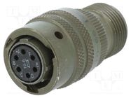 Connector: circular; plug; for cable; PIN: 6; female; soldering AMPHENOL AIR