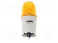 Signaller: lighting-sound; 10÷30VDC; LED; amber; IP65; Ø97x218mm QLIGHT