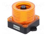 Signaller: lighting-sound; 10÷30VDC; LED; amber; IP66; Ø136x126mm QLIGHT