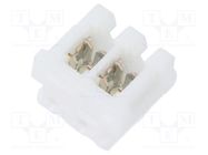 Connector: wire-board; plug; female; CT; 2mm; PIN: 2; IDC; for cable TE Connectivity