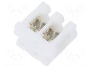 Connector: wire-board; plug; female; PIN: 2; CT; Pitch: 2mm; IDC; AMP TE Connectivity