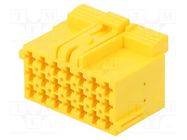 Connector: automotive; JPT; female; plug; for cable; PIN: 21; yellow TE Connectivity