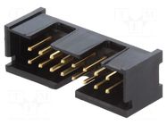 Connector: IDC; socket; male; PIN: 16; straight; THT; gold-plated TE Connectivity