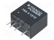 Converter: DC/DC; 3W; Uin: 9÷18V; Uout: 12VDC; Iout: 250mA; SIP; TRN 3 TRACO POWER