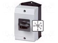 Switch: step cam switch; Stabl.pos: 7; 20A; 0-1-2-3-4-5-6; Poles: 1 EATON ELECTRIC