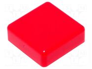 Button; square; red; 12x12mm NINIGI