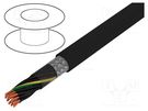 Wire; JZ-500-C; 18G1mm2; shielded,tinned copper braid; PVC; black HELUKABEL