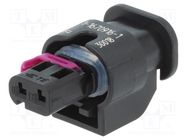 Connector: automotive; plug; female; MCON 1.2; for cable; PIN: 2 TE Connectivity