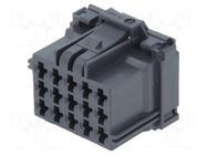 Connector: automotive; plug; female; MCP 2.8; PIN: 15; for cable TE Connectivity