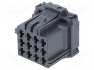 Connector: automotive; MCP 2.8; female; plug; for cable; PIN: 12 TE Connectivity