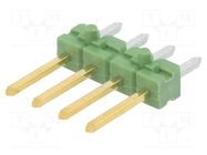Connector: pin strips; pin header; male; PIN: 4; THT; straight; 1x4 TE Connectivity