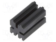 Spacer sleeve; LED; ØLED: 3mm; L: 9mm; black; UL94V-0; Mat: polyamide DREMEC