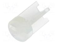 Spacer sleeve; LED; Øout: 6mm; ØLED: 5mm; L: 9.5mm; natural; UL94V-2 DREMEC