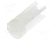 Spacer sleeve; LED; Øout: 6mm; ØLED: 5mm; L: 12.7mm; natural; UL94V-2 DREMEC