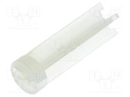 Spacer sleeve; LED; Øout: 6mm; ØLED: 5mm; L: 19.1mm; natural; UL94V-2 