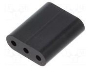 Spacer sleeve; LED; ØLED: 3mm; L: 9.5mm; black; UL94V-0; PVC DREMEC