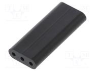 Spacer sleeve; LED; ØLED: 3mm; L: 19.1mm; black; UL94V-0; PVC DREMEC