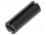 Spacer sleeve; LED; Øout: 4.8mm; ØLED: 3mm; L: 13mm; black; UL94V-0 DREMEC