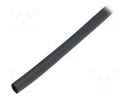 Heat shrink sleeve; glueless,flexible; 2: 1; 6.4mm; L: 10m; black TE Connectivity