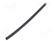 Heat shrink sleeve; glueless,flexible; 2: 1; 3.2mm; L: 10m; black 